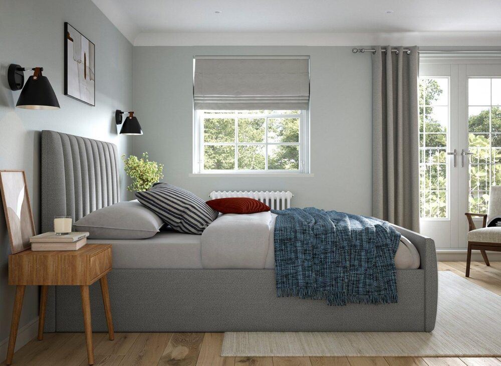 Davies Upholstered Ottoman Bed Frame Grey