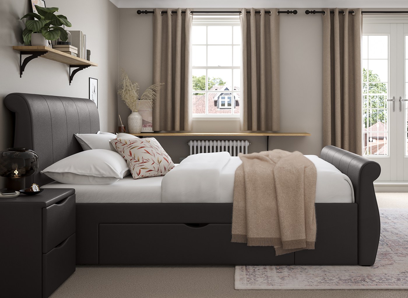 Chocolate brown bedroom ideas get the look with a brown bed frame