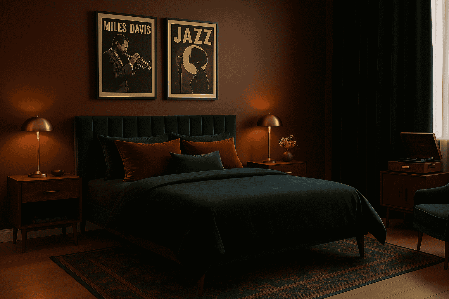 Jazz music bedroom