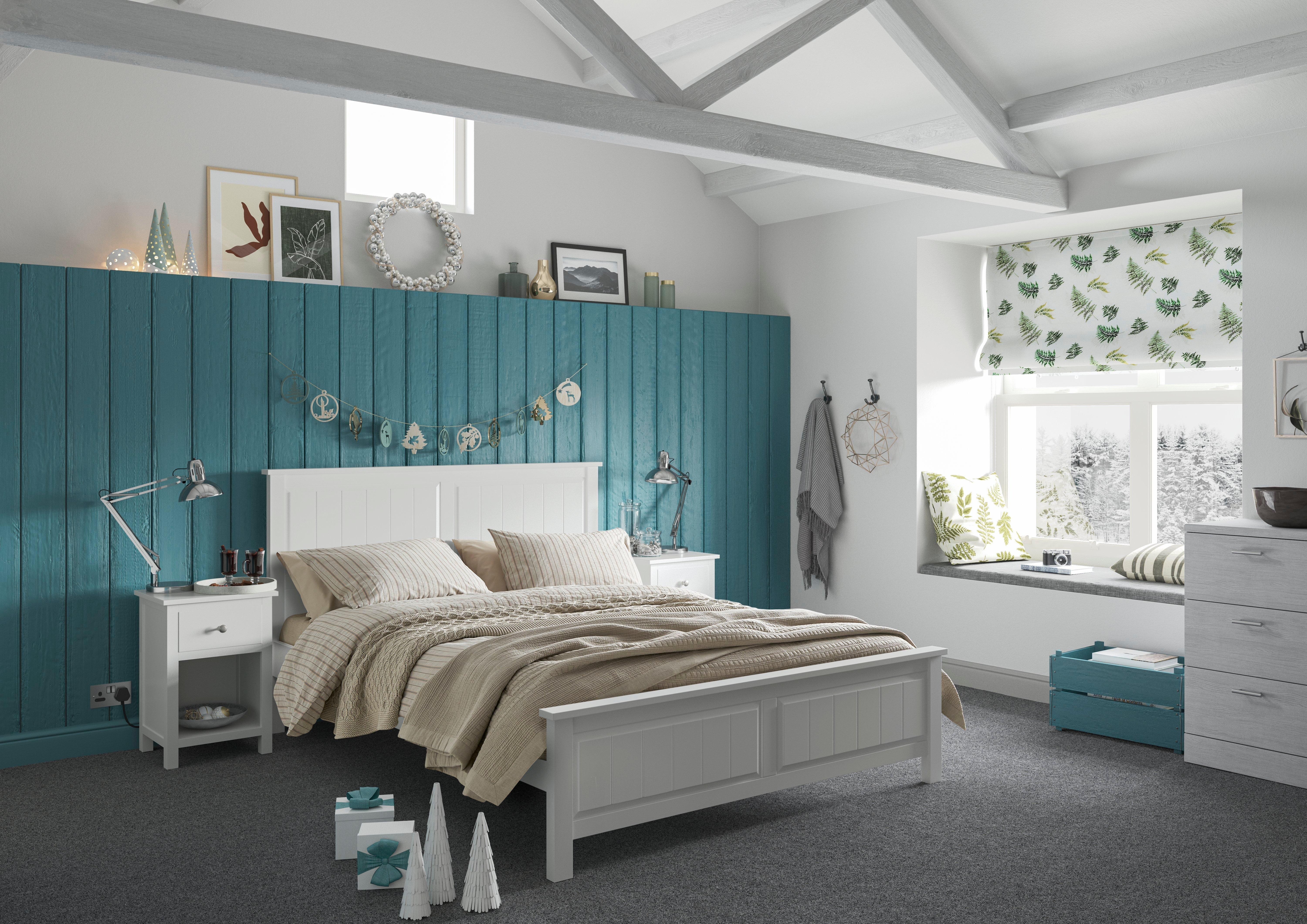 dreams-woodbridge-white-bed-frame-blue-wall