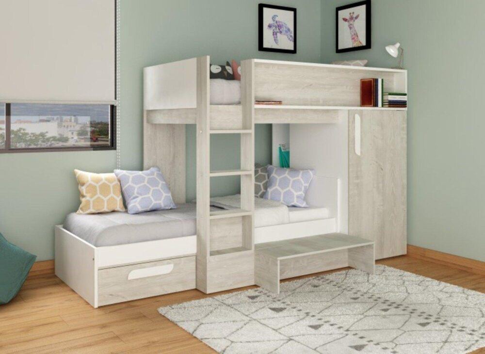 Jenna Kids Wooden Multiway Bunk Bed