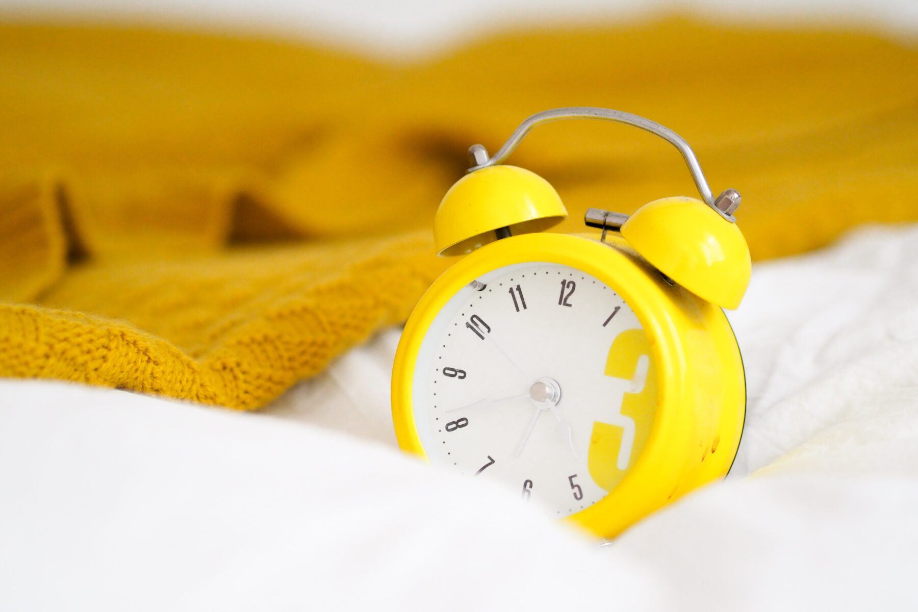 Yellow alarm clock