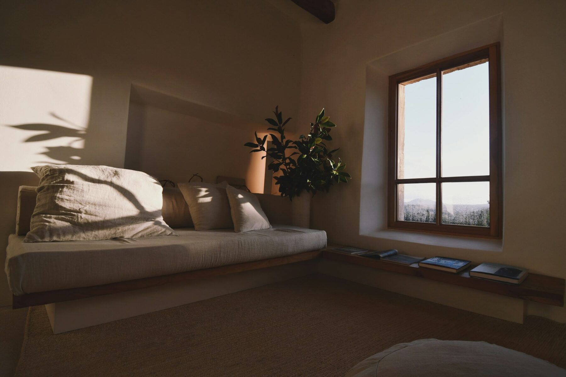 Bedroom with sunlight coming in