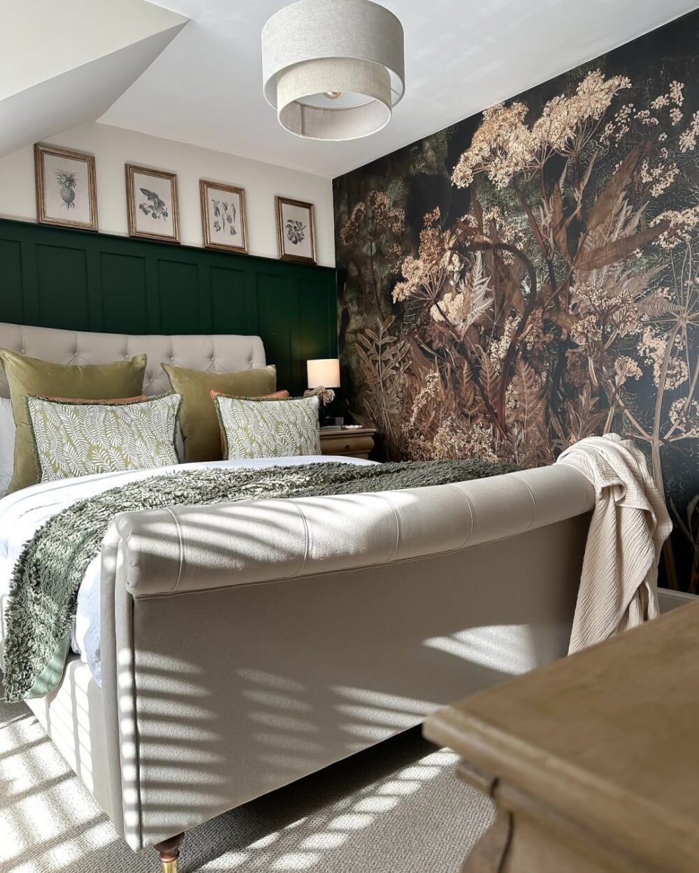 @our_journey_at_81 UGC Alana bed, with statement wallpaper