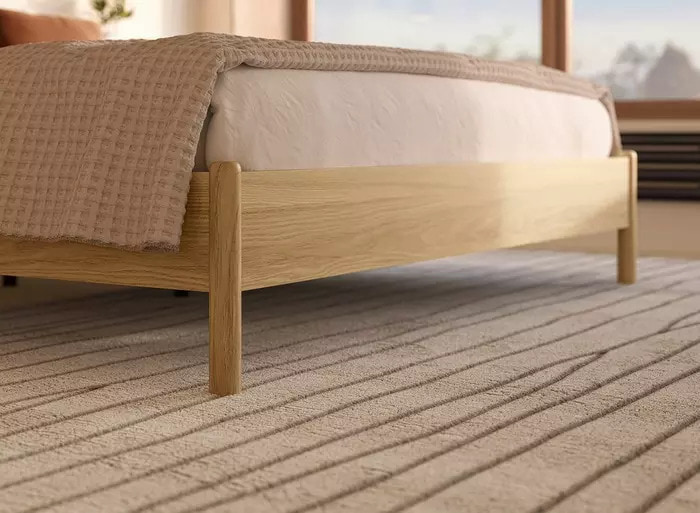 Philomena platform bed close up