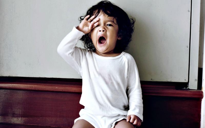 Child yawning