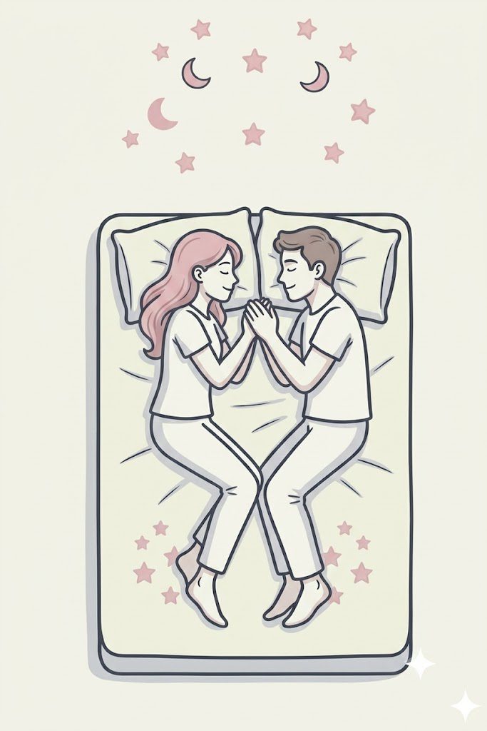 Couple-sleep-position-6.-The-Pillow-Talk