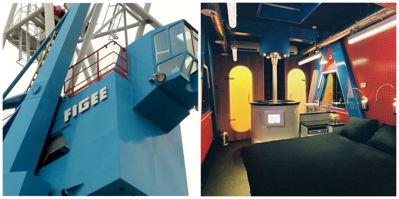 Images of the dockside crane hotel
