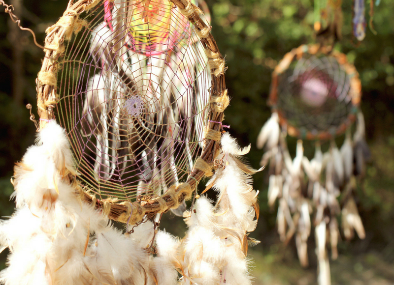 Image of Native American dreamcatchers, sleeping belief and legends object