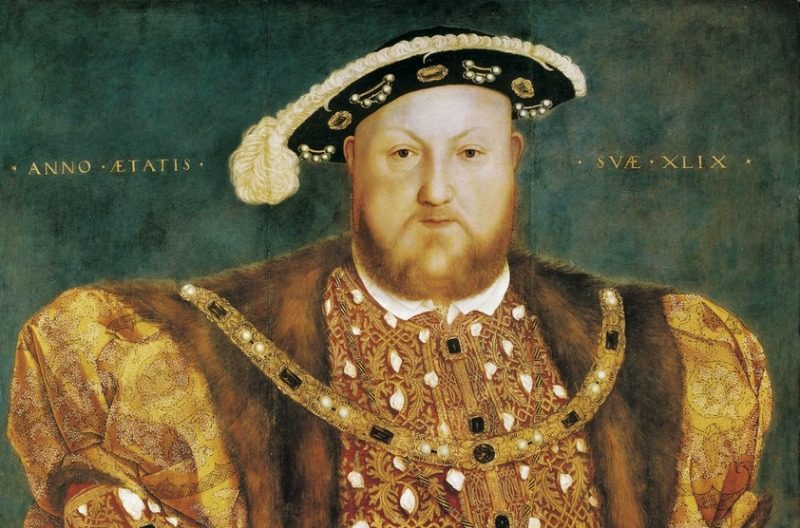 An image of the Hans Holbein painting of Henry VIII