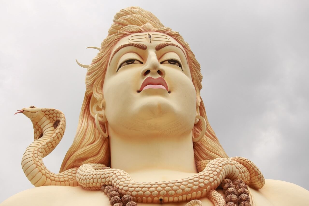 Hindu god with snake around neck