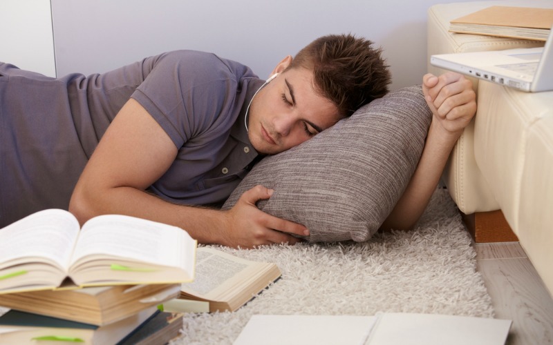 Student sleeping