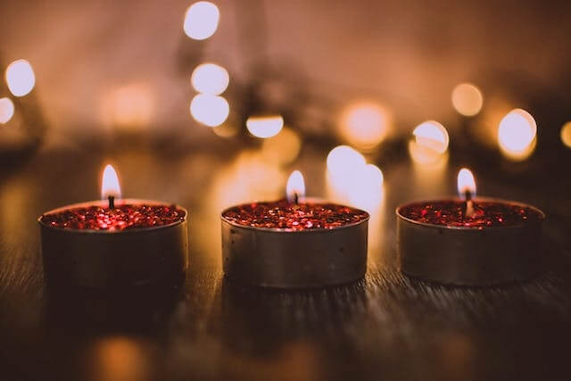 Three red candles