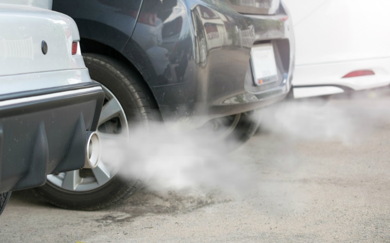 Car exhaust fumes