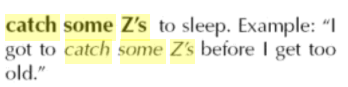 catch some zs text example