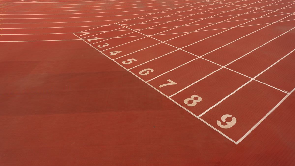 image of racetrack to suggest paralympic athletes