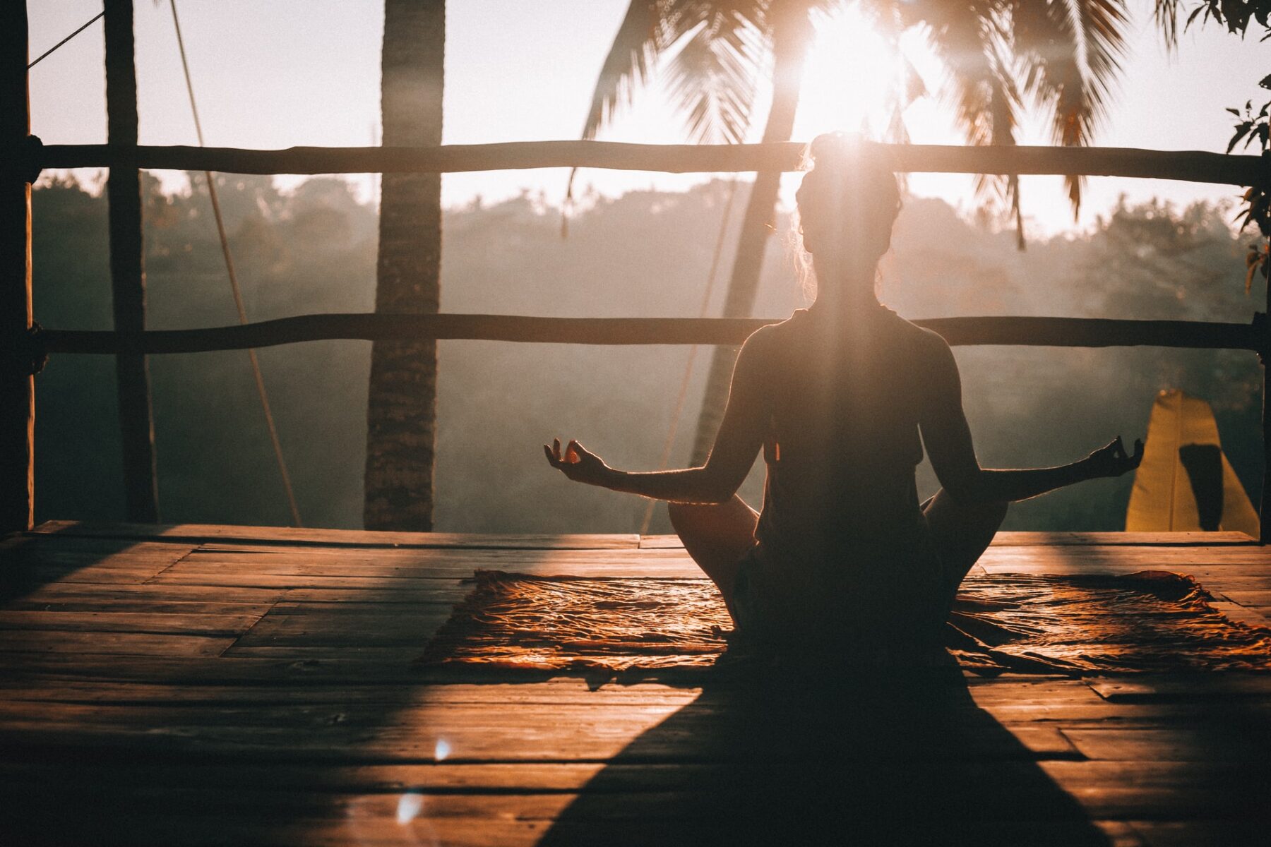 woman meditating