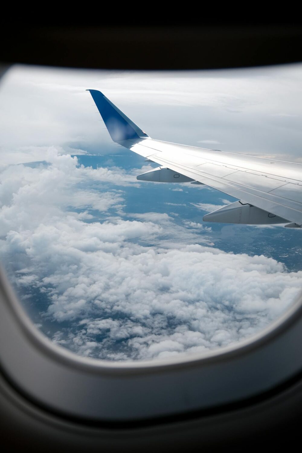 Plane window view