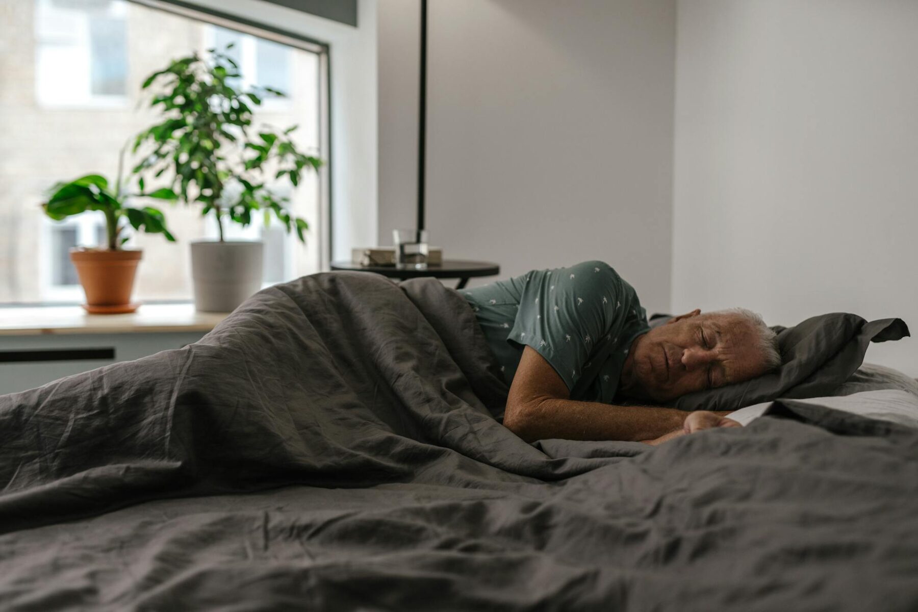 Older man sleeping