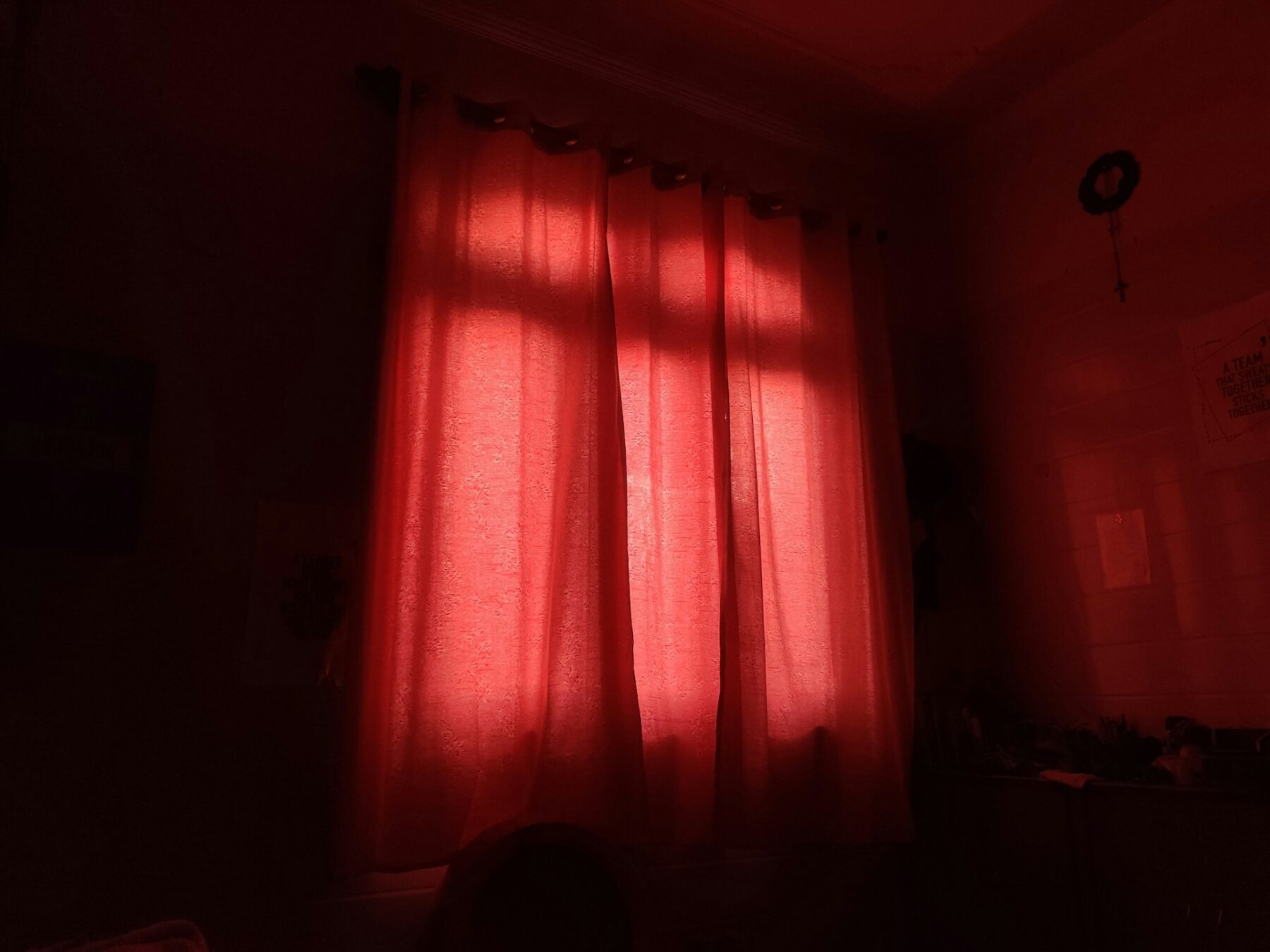 Red light in the bedroom