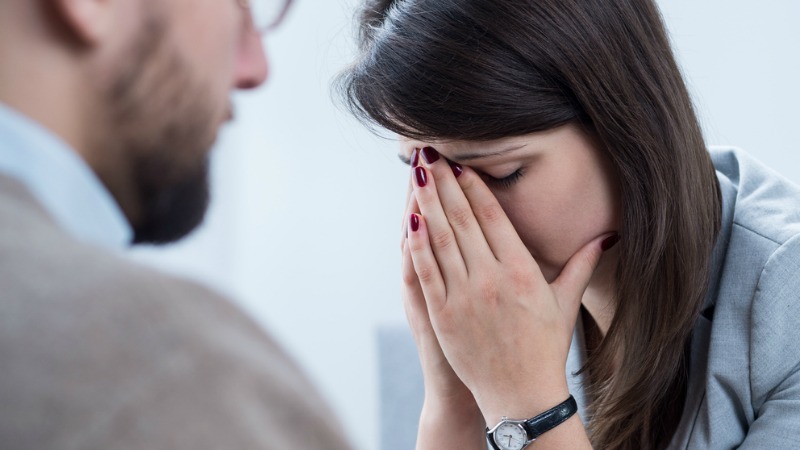 Woman in therapy session